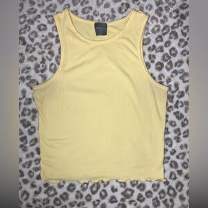 Yellow Ribbed Bodysuit